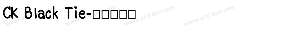 CK Black Tie字体转换